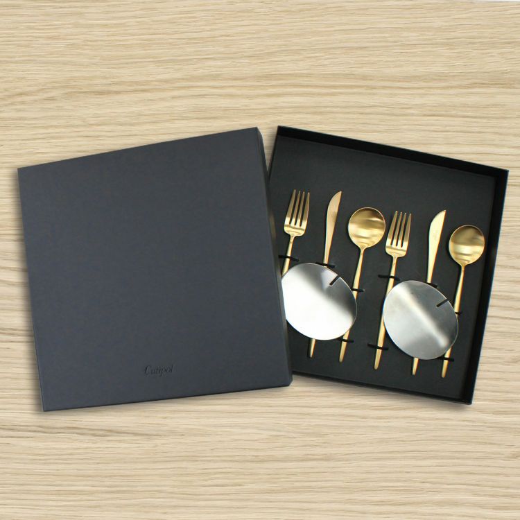 クチポール（Cutipol） MOON MATT/ムーンマット ゴールド デザート8点セット ギフトボックス(化粧箱付)