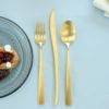 クチポール（Cutipol） DUNA/デュナ ゴールド デザート3点セット（デザートナイフ・デザートフォーク・デザートスプーン） [ネコポス対応可(6セットまで)]