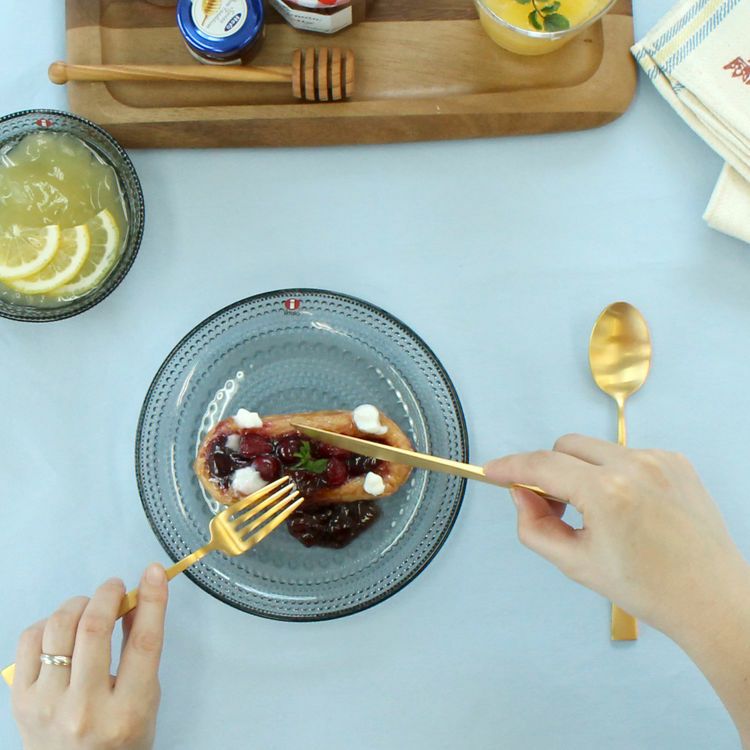 クチポール（Cutipol） DUNA/デュナ ゴールド デザート3点セット（デザートナイフ・デザートフォーク・デザートスプーン） [ネコポス対応可(6セットまで)]