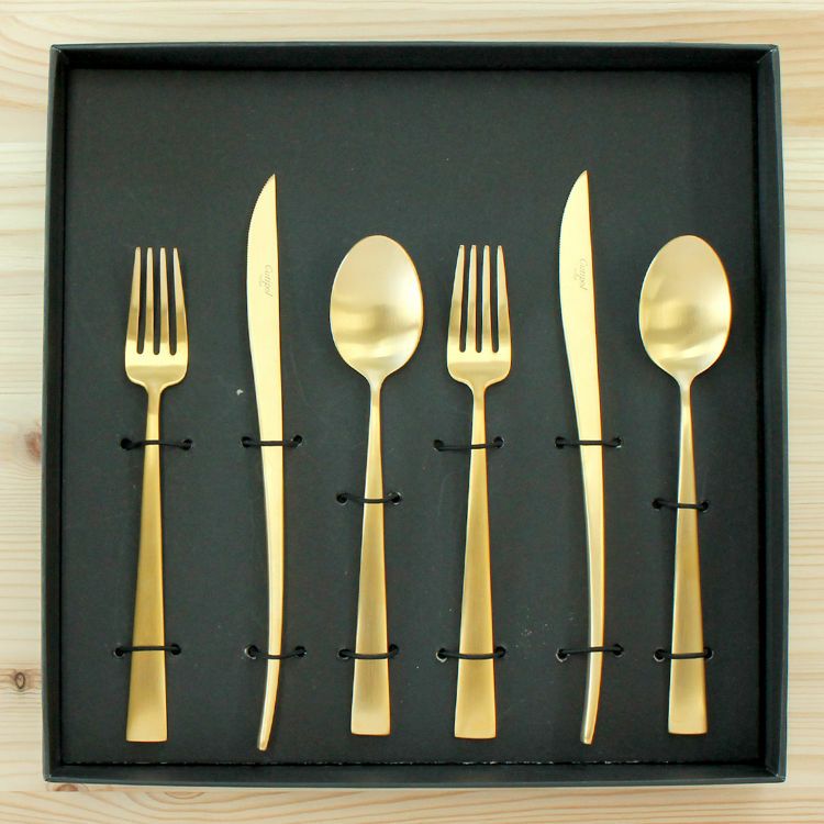 クチポール（Cutipol） DUNA/デュナ ゴールド デザート6点セット ギフトボックス(化粧箱付)