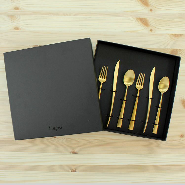 クチポール（Cutipol） DUNA/デュナ ゴールド デザート6点セット ギフトボックス(化粧箱付)