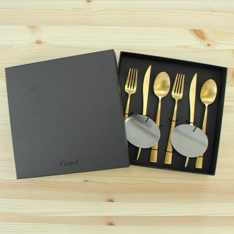 クチポール（Cutipol） DUNA/デュナ ゴールド ディナー8点セット ギフトボックス(化粧箱付)