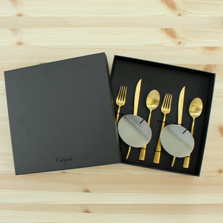 クチポール（Cutipol） DUNA/デュナ ゴールド デザート8点セット ギフトボックス(化粧箱付)