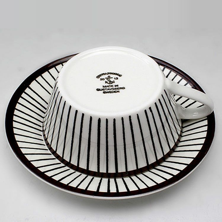 グスタフスベリ（Gustavsberg） スピサリブ/Spisa Ribb ティーカップ＆ソーサー 【復刻版】
