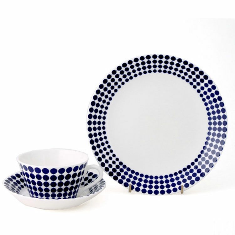 グスタフスベリ（Gustavsberg） アダム/Adam ティーカップ＆ソーサー + プレート 22cm 【復刻版】