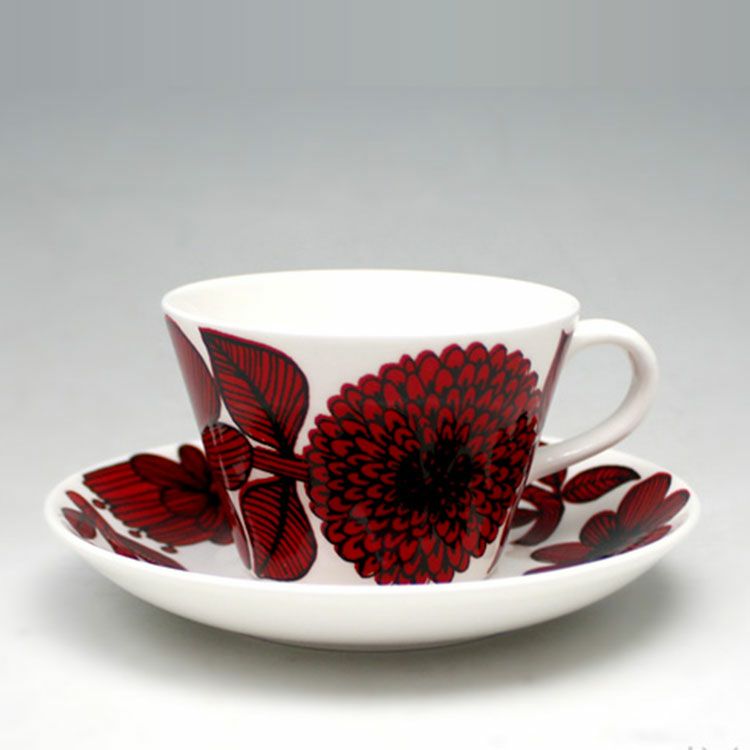 グスタフスベリ（Gustavsberg） レッドアスター/Red Aster コーヒーカップ＆ソーサー 【復刻版】