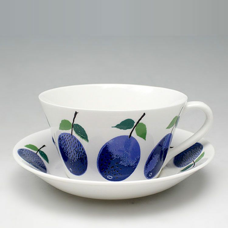 グスタフスベリ（Gustavsberg） プルーヌス/Prunus ティーカップ＆ソーサー+ プレート 22cm 【復刻版】