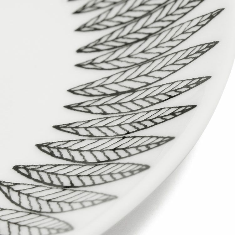 グスタフスベリ（Gustavsberg） サリックス/Salix ブラック プレート 18cm 【復刻版】