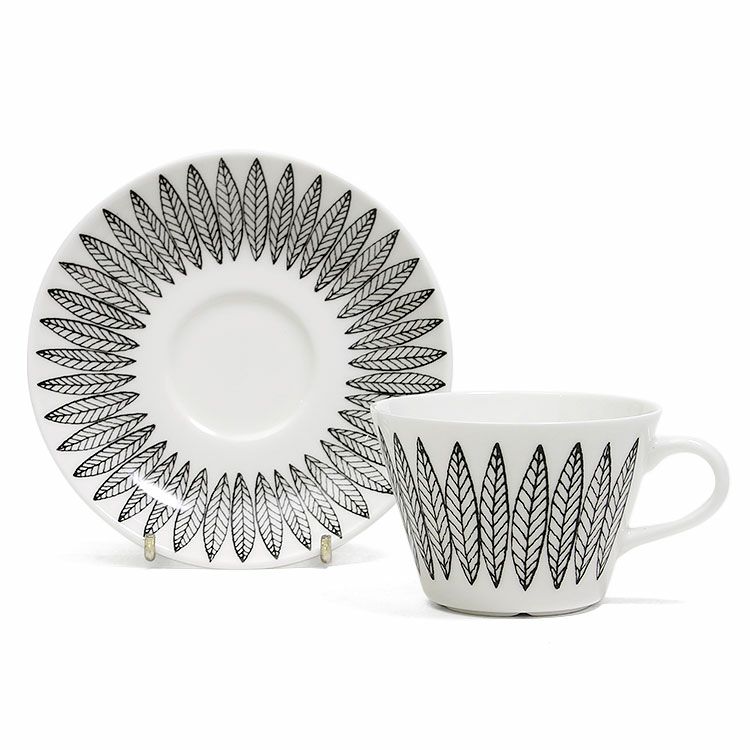 グスタフスベリ（Gustavsberg） サリックス/Salix ブラック コーヒーカップ＆ソーサー 【復刻版】