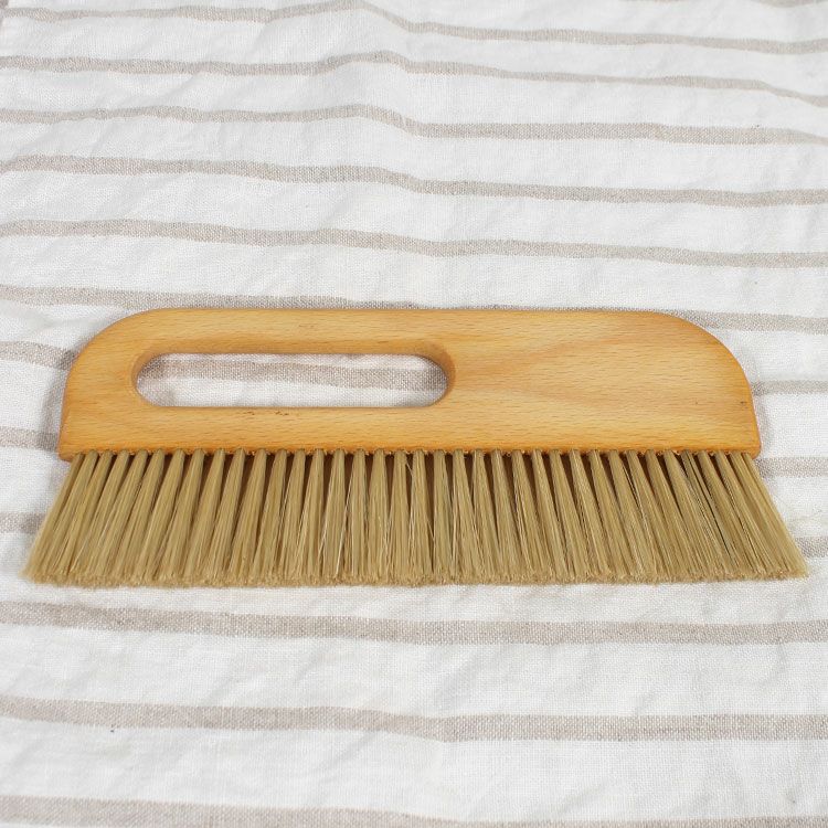 レデッカー（REDECKER） 薄型幅広テーブルブラシ(白豚毛) 20×9cm