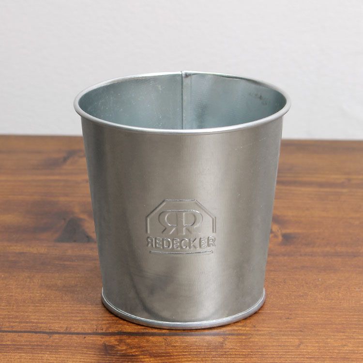 レデッカー（REDECKER）  シルバー ブリキの小物入れ（バケツ）
