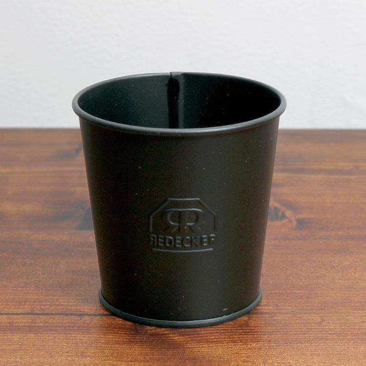 レデッカー（REDECKER）  ブラック ブリキの小物入れ（バケツ）