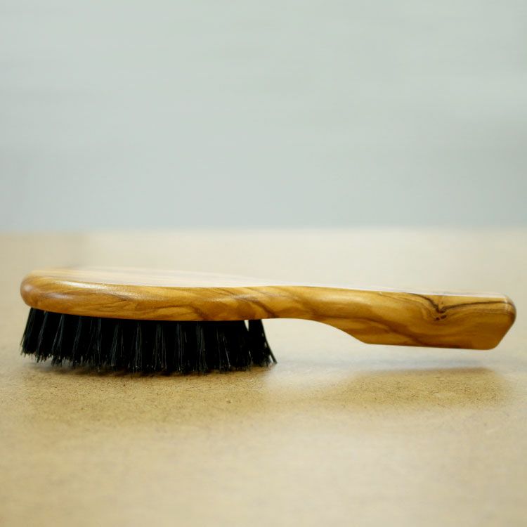 レデッカー（REDECKER） オリーブウッド オーバル ヘアブラシ 17.5cm イノシシ毛