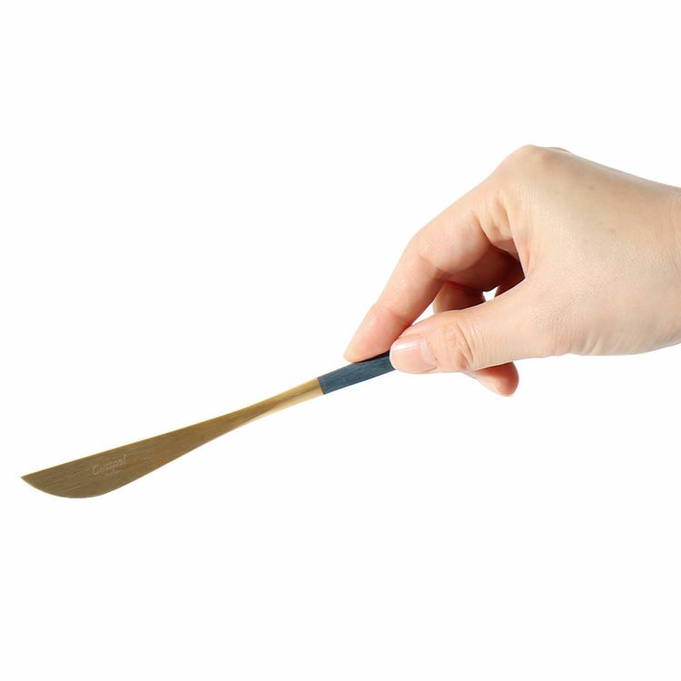 クチポール（Cutipol） ゴア/GOA ブルーマットゴールド デザートナイフ [ネコポス対応可(18点まで)]