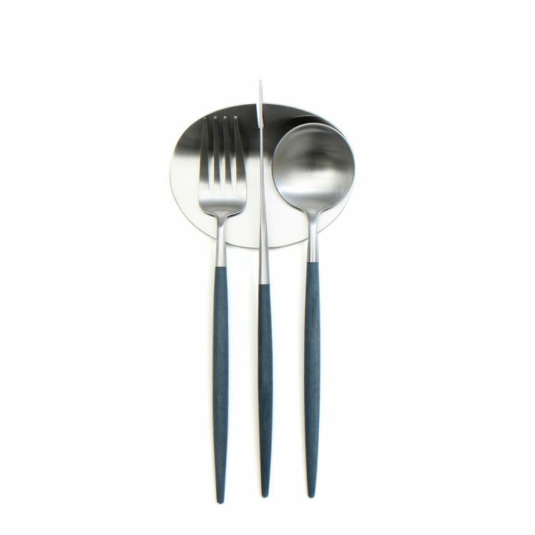 ＜4点セット＞クチポール（Cutipol） GOA/ゴア ブルー デザート3点＆カトラリーレスト1点 [ネコポス対応可(4セットまで)]