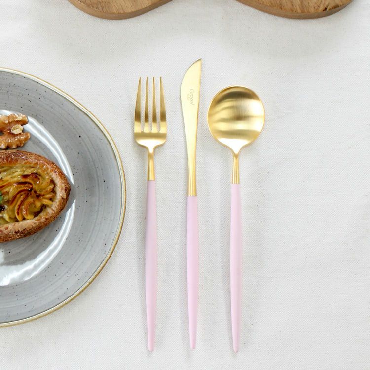 クチポール（Cutipol） ゴア/GOA ピンクマットゴールド デザート3点セット [ネコポス対応可(6セットまで)]