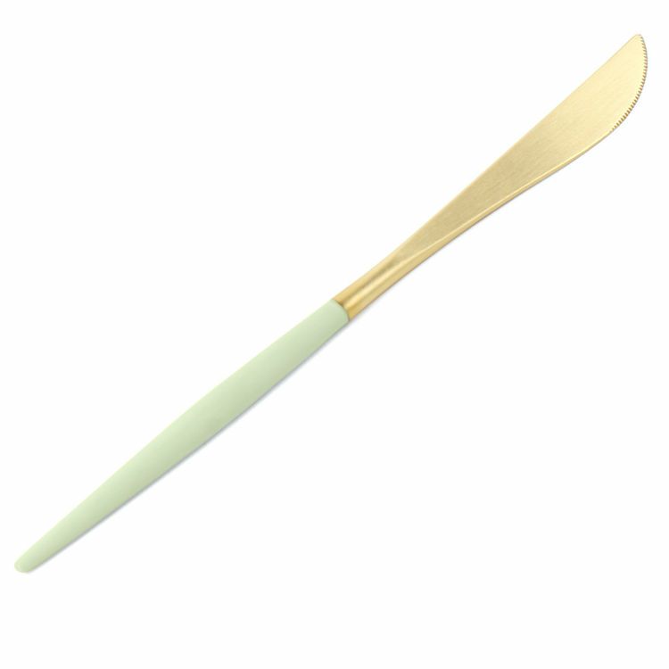 クチポール（Cutipol） ゴア/GOA セラドンマットゴールド ディナーナイフ [ネコポス対応可(18点まで)]