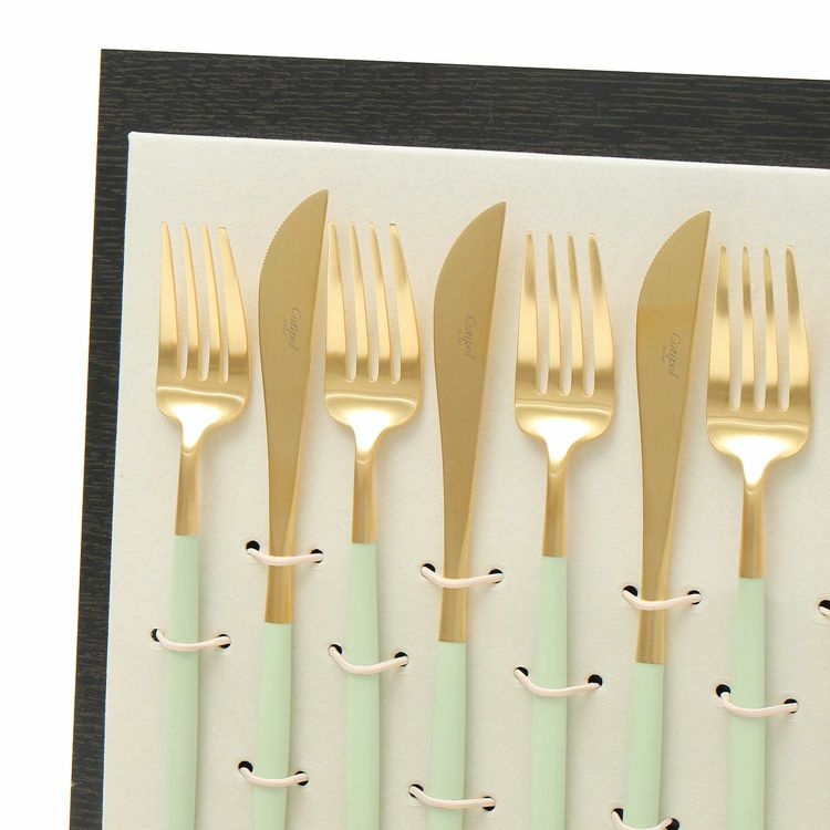 クチポール（Cutipol） ゴア/GOA セラドンマットゴールド ディナー24点セット