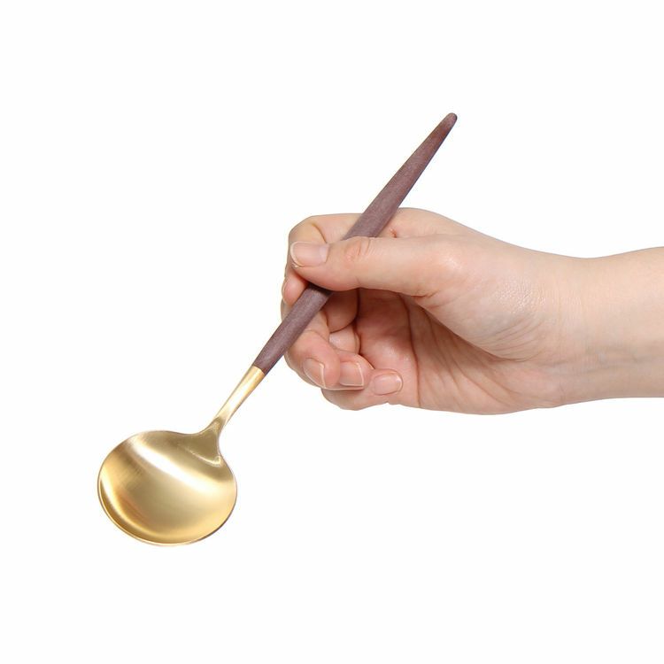 クチポール（Cutipol） ゴア/GOA ブラウンマットゴールド ディナースプーン [ネコポス対応可(18点まで)]