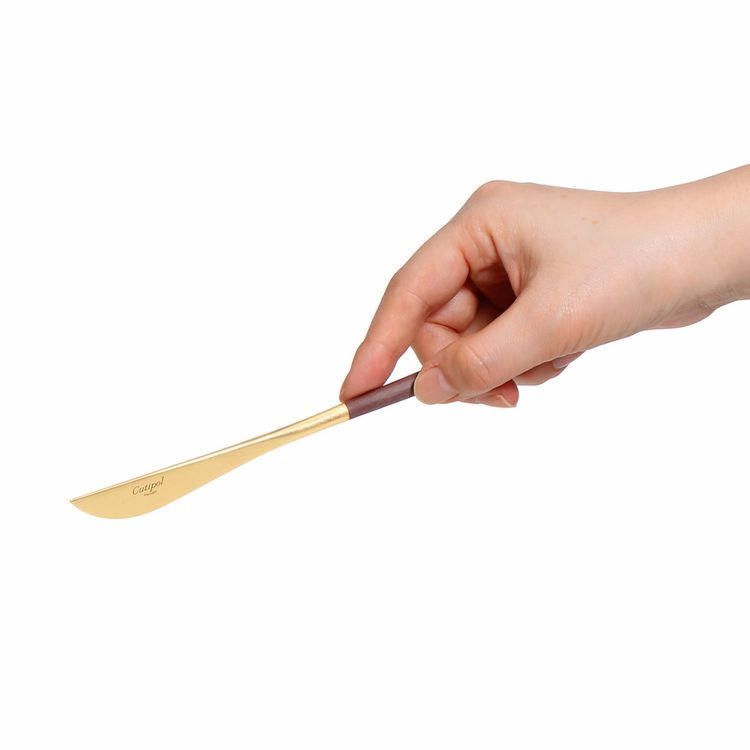 クチポール（Cutipol） ゴア/GOA ブラウンマットゴールド デザートナイフ [ネコポス対応可(18点まで)]