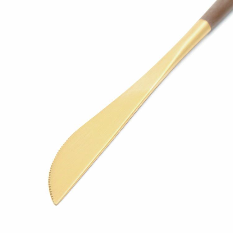 クチポール（Cutipol） ゴア/GOA ブラウンマットゴールド デザートナイフ [ネコポス対応可(18点まで)]