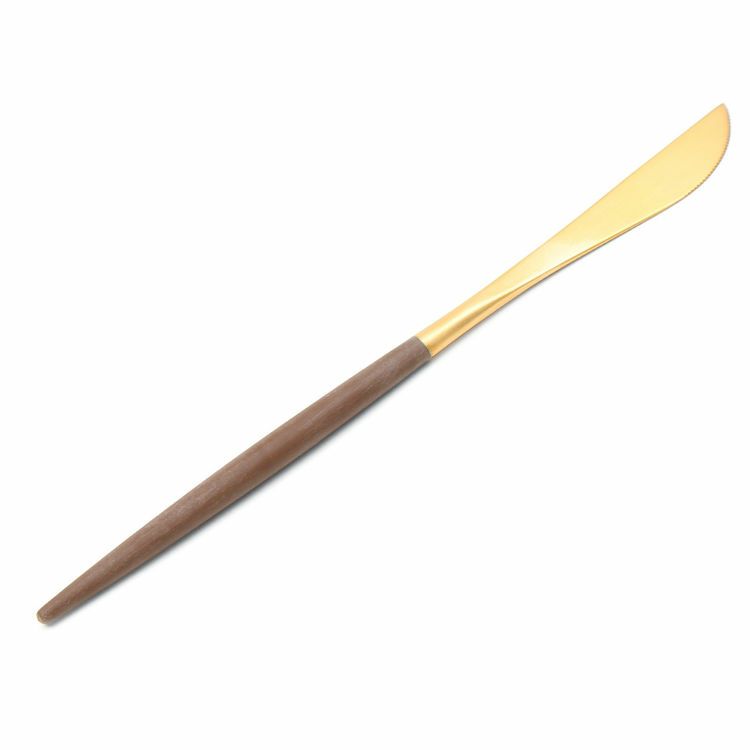 クチポール（Cutipol） ゴア/GOA ブラウンマットゴールド デザートナイフ [ネコポス対応可(18点まで)]