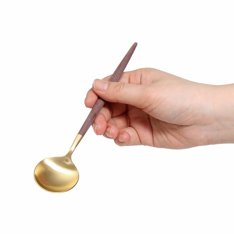 クチポール（Cutipol） ゴア/GOA ブラウンマットゴールド デザートスプーン [ネコポス対応可(18点まで)]