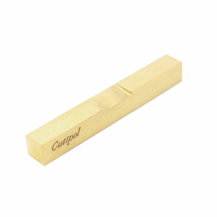 クチポール（Cutipol） ゴア/GOA ブラウンマットゴールド 箸 + 箸置きセット [ネコポス対応可(15セットまで)]