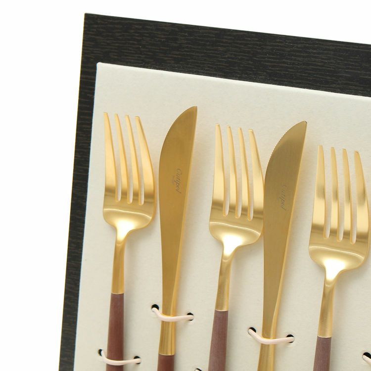 クチポール（Cutipol） ゴア/GOA ブラウンマットゴールド ディナー24点セット