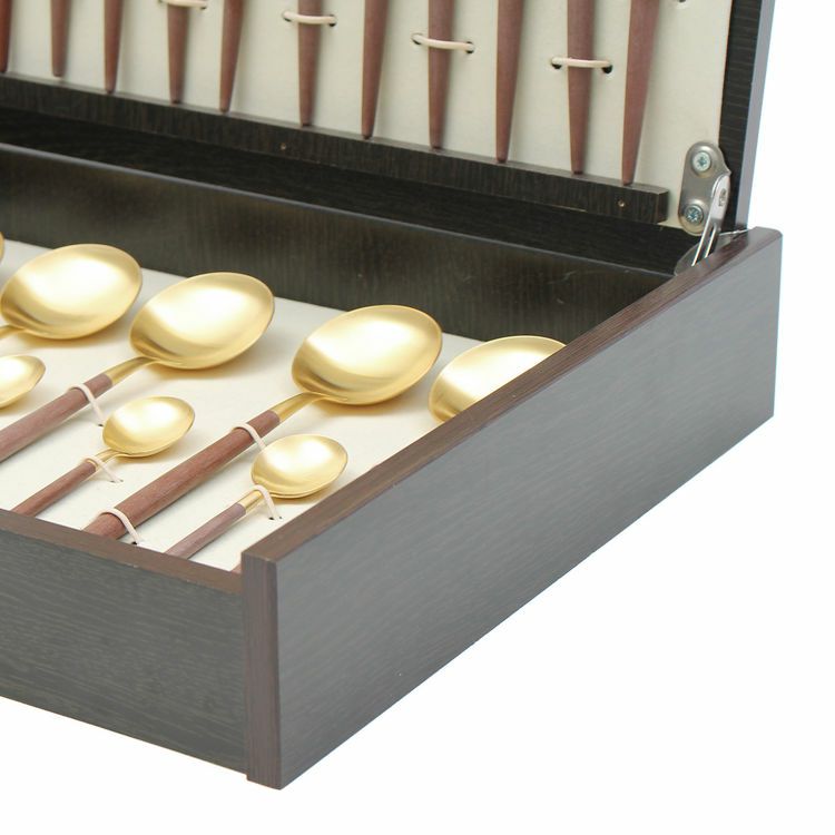 クチポール（Cutipol） ゴア/GOA ブラウンマットゴールド ディナー24点セット