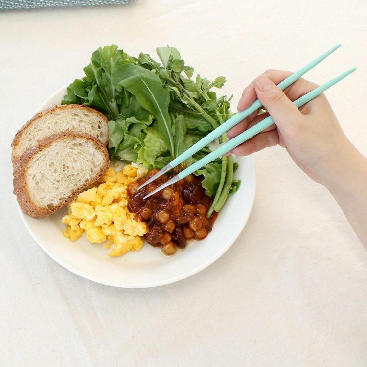 クチポール（Cutipol） ゴア/GOA ターコイズ 箸 + 箸置きセット [ネコポス対応可(15セットまで)]