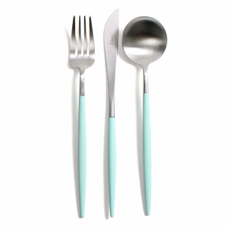 クチポール（Cutipol） ゴア/GOA ターコイズ ディナー3点セット [ネコポス対応可(6セットまで)]