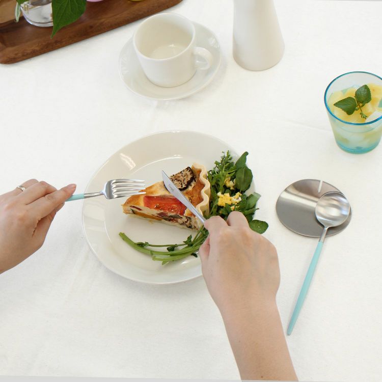 クチポール（Cutipol） ゴア/GOA ターコイズ デザート3点＆カトラリーレスト1点 [ネコポス対応可(4セットまで)]