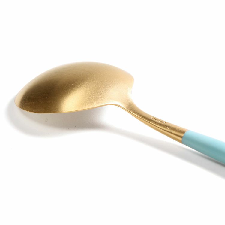 クチポール（Cutipol） ゴア/GOA ターコイズマットゴールド ディナースプーン [ネコポス対応可(18点まで)]