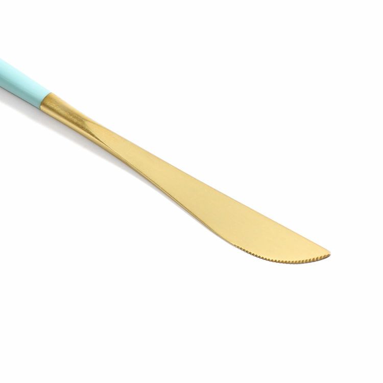 クチポール（Cutipol） ゴア/GOA ターコイズマットゴールド デザートナイフ [ネコポス対応可(18点まで)]