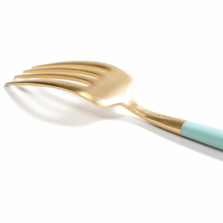 クチポール（Cutipol） ゴア/GOA ターコイズマットゴールド デザートフォーク [ネコポス対応可(18点まで)]
