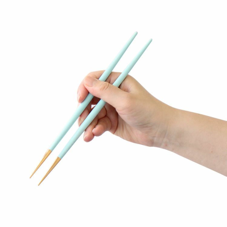 クチポール（Cutipol） ゴア/GOA ターコイズマットゴールド 箸 + 箸置きセット [ネコポス対応可(15セットまで)]