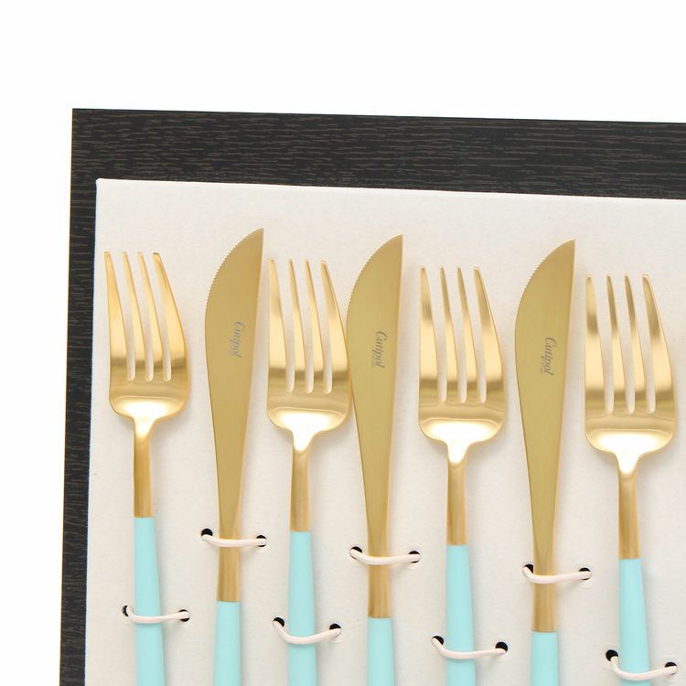 クチポール（Cutipol） ゴア/GOA ターコイズマットゴールド ディナー24点セット