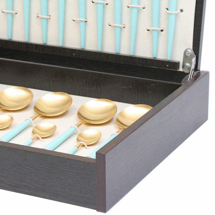 クチポール（Cutipol） ゴア/GOA ターコイズマットゴールド ディナー24点セット