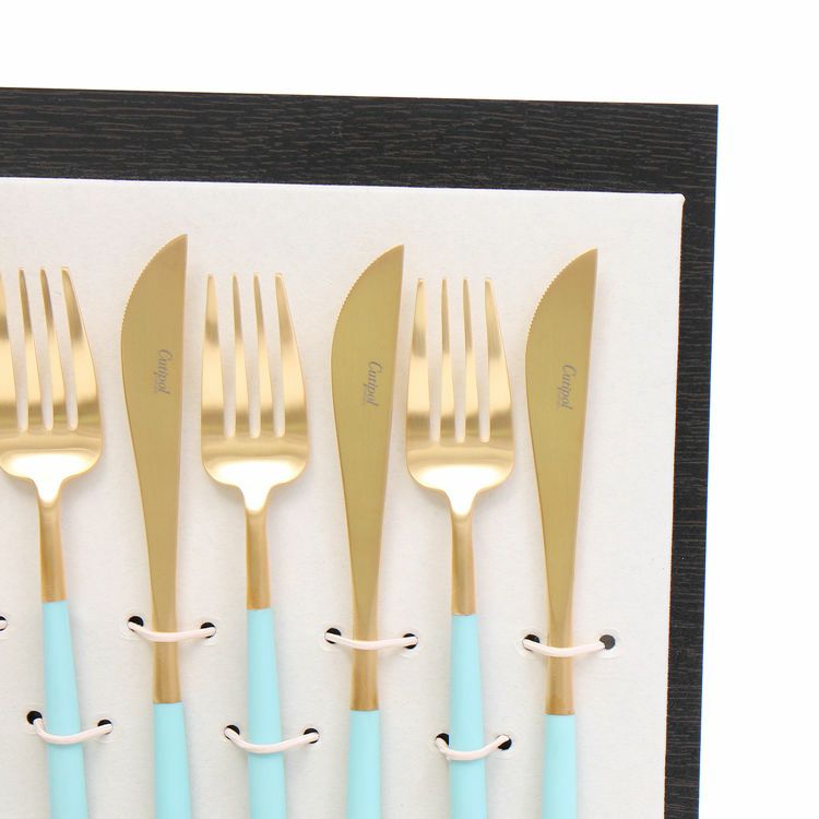 クチポール（Cutipol） ゴア/GOA ターコイズマットゴールド ディナー24点セット