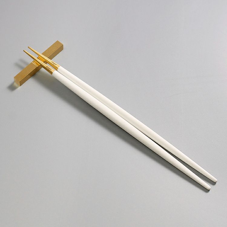 クチポール（Cutipol） ゴア/GOA ホワイトマットゴールド 箸 + 箸置き