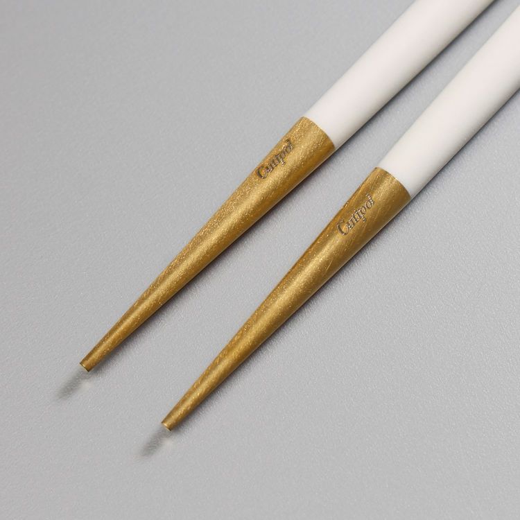 クチポール（Cutipol） ゴア/GOA ホワイトマットゴールド 箸 + 箸置きセット [ネコポス対応可(15セットまで)]