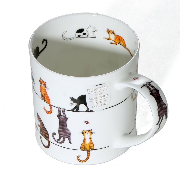 ダヌーン（Dunoon） マグカップ ORKNEY 電線で待ち合わせだニャン LIVE WIRES CAT