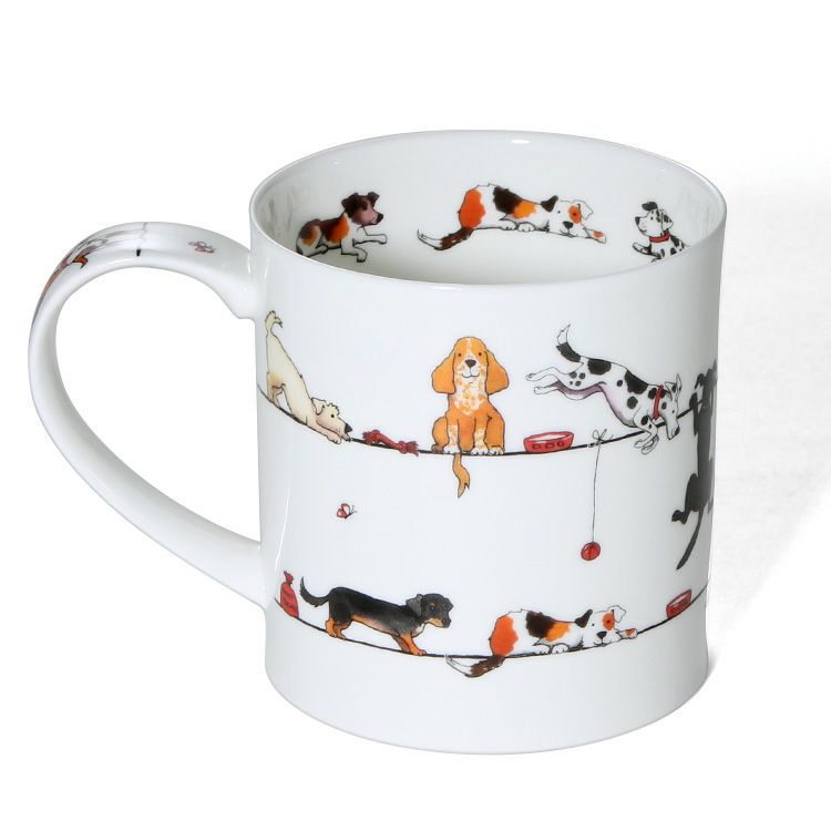 ダヌーン（Dunoon） マグカップ ORKNEY 電線で待ち合わせだワン！ LIVE WIRES DOG