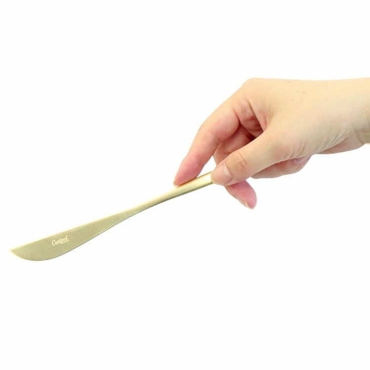 クチポール（Cutipol） ムーンマット/MOON MATT シャンパンゴールド シャンパンゴールド ディナーナイフ [ネコポス対応可(18点まで)]