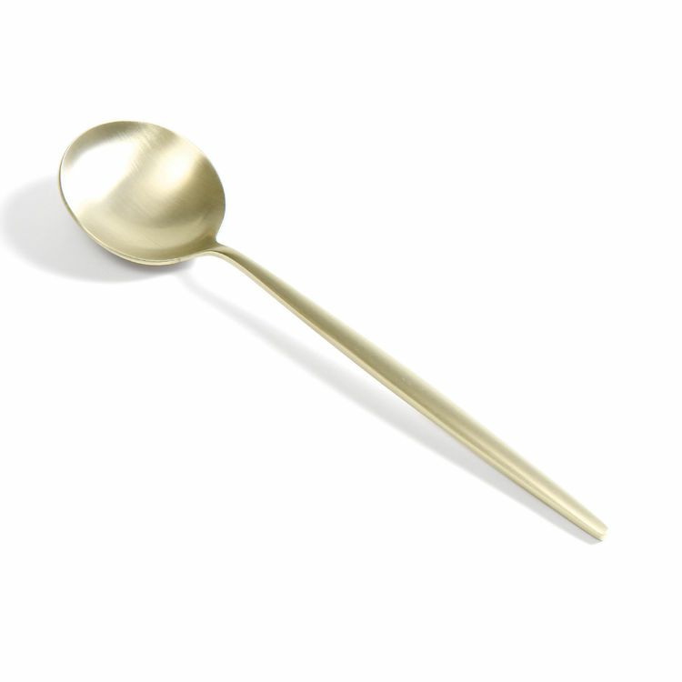 クチポール（Cutipol） ムーンマット/MOON MATT シャンパンゴールド ディナースプーン [ネコポス対応可(18点まで)]