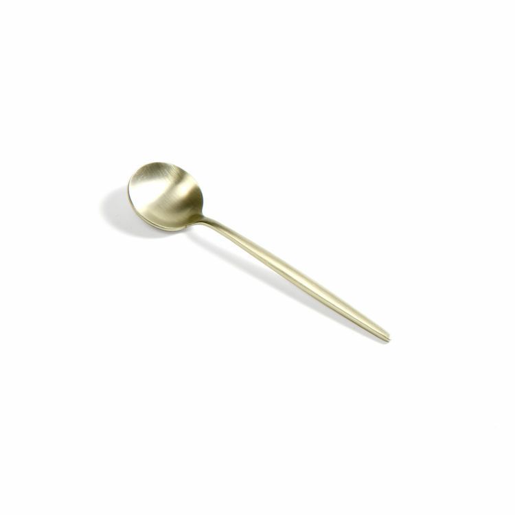 クチポール（Cutipol） ムーンマット/MOON MATT シャンパンゴールド コーヒー／ティースプーン [ネコポス対応可(18点まで)]