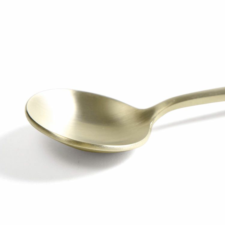 クチポール（Cutipol） ムーンマット/MOON MATT シャンパンゴールド コーヒー／ティースプーン [ネコポス対応可(18点まで)]