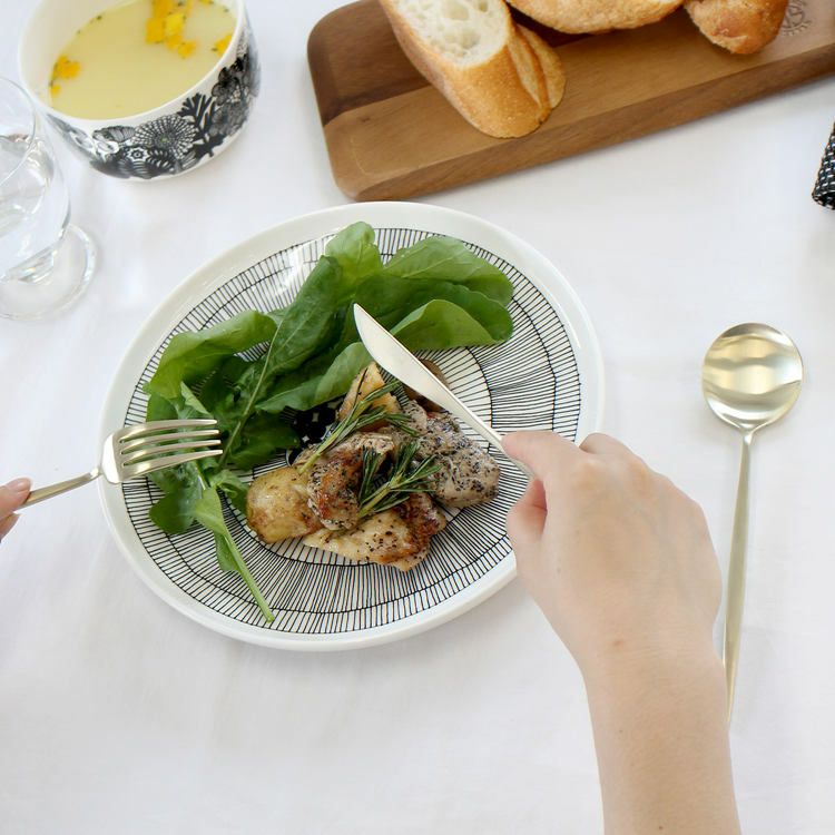 クチポール（Cutipol） ムーンマット/MOON MATT シャンパンゴールド ディナー6点セット 化粧箱付