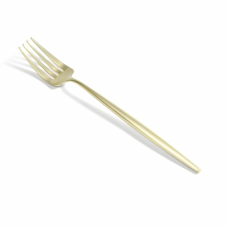 ＜4点セット＞クチポール（Cutipol） ムーンマット/MOON MATT シャンパンゴールド ディナー3点＆カトラリーレストゴールド 1点 [ネコポス対応可(4セットまで)]